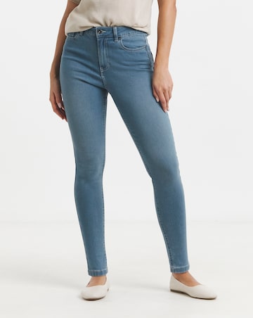 Mid Blue High Waist Super Soft Skinny Jeans
