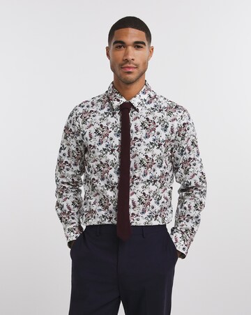 White Print William Hunt Formal Shirt