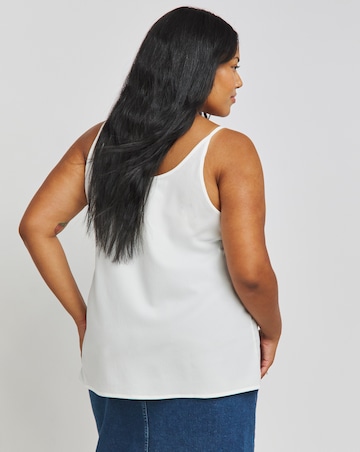 Simply Be Ivory Scoop Neck Cami
