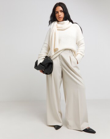 Cream Jumper with Scarf