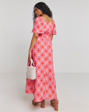 Twisted Wunder Cordelia Sweetheart Neck Midaxi Dress
