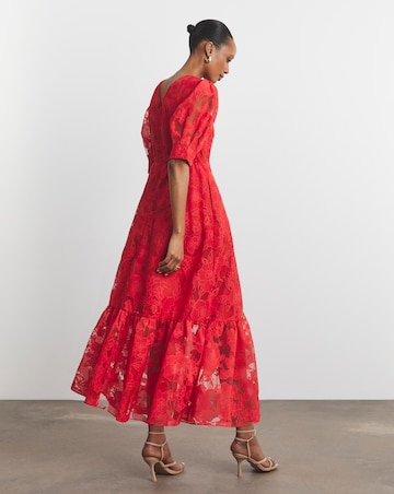 Joanna Hope Sheer Floral Dress