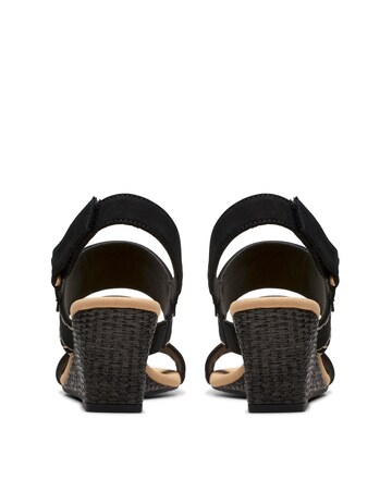 Clarks Kyarra Rose Suede Wedged Sandal Wide Fit