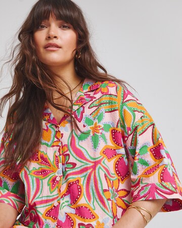 Native Youth Relaxed Fit Botanical Flower Shirt