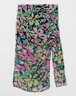 Simply Be Georgette Floral Gathered Midi Skirt