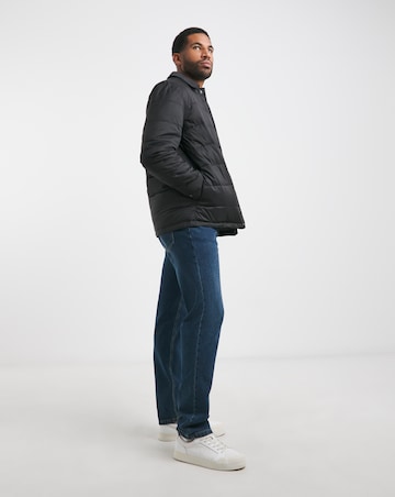 Lyle & Scott Black Wadded Collared Jacket