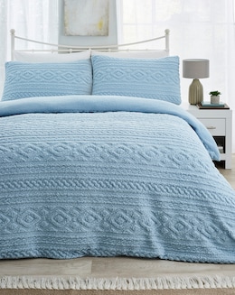 Pipin Cuddle Fleece Duvet Cover Set - Ice Blue