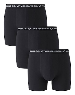 Voi Pack of 3 Black Hipsters Boxers
