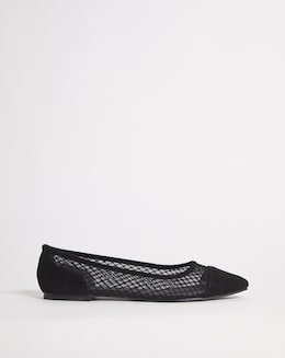 Cecily Net Ballerina Shoes Wide Fit