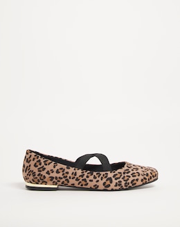 Collette Elasticated Crossover Ballerina - Extra Wide Fit (EEE)