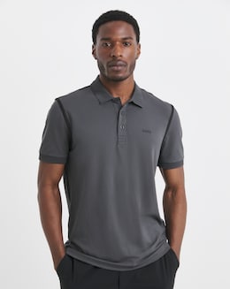 BOSS Short Sleeve Tape Paddy Polo - Dark grey
