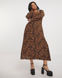 Nobody's Child Abby Leopard Midi Dress