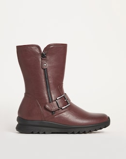 Cushion Walk Casual Boot with Side Zip Detail E Fit