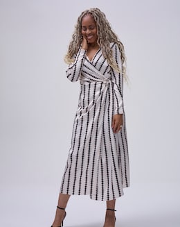 Joanna Hope Jacquard Wrap Dress