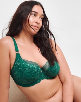 Elomi Brianna Padded Half Cup Wired Bra Rainforest