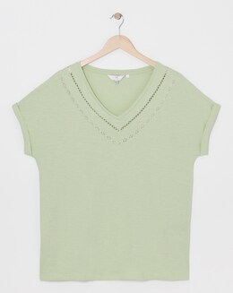 Julipa V Neck Lace T-Shirt