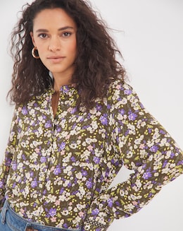 Y.A.S V-Neck Floral Print Blouse