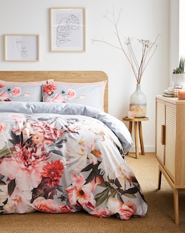 Alicia Photographic Print Floral 180 Thread Count Cotton Duvet Cover Set