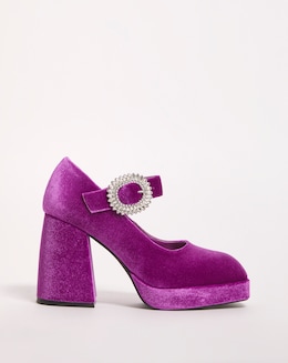 Dinah Mary Jane Platform Heeled Shoes - Extra Wide Fit (EEE)