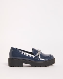 Dara Hardware Trim Loafer Shoes - Wide Fit (E)