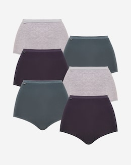 Sloggi (6 Pack) Cotton Basic Maxi Knickers Dark Combi