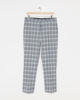 Light Grey Check Regular Fit Suit Trouser