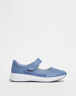 Juniper Leather Touch and Close Bar Shoe Wide E Fit