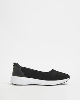 Leather Sporty Ballerina E Fit