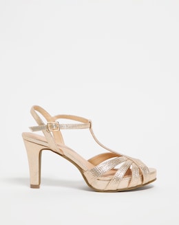 Joanna Hope T Bar Platform Sandal - Wide Fit (E)