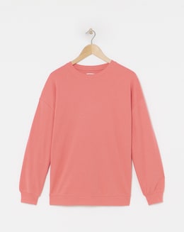 Blush Pink Side Split Sweatshirt