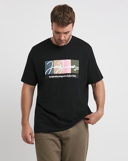 Jack &amp; Jones Portland Logo T-Shirt - Black