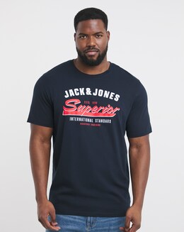 Jack &amp; Jones Logo T-Shirt - Navy