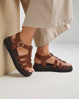 Blanca Leather Fisherman Sandal - Extra Wide Fit (EEE)