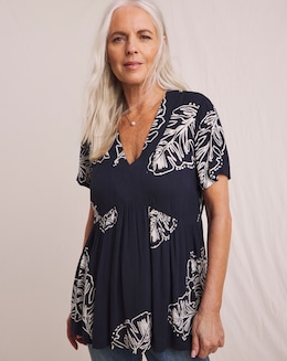 Julipa Textured Crinkle Printed Blouse