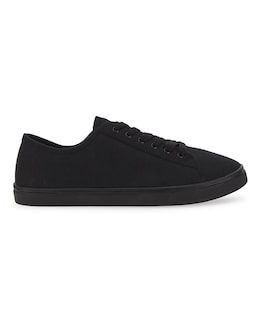 Myles Lace Up Canvas Pump Wide Fit