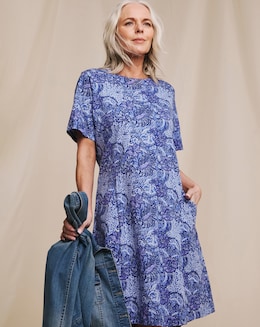 Julipa Pure Cotton Pocket Shift Dress