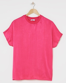 Pink Satin Boxy Top