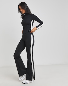 DayFlex Contrast Stripe Side Split Flared Yoga Pant No Front Seam