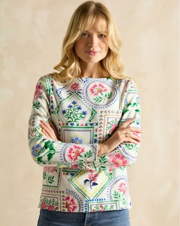 Joules Printed Harbour Long Sleeve Top