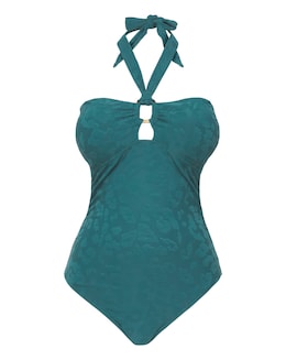 Hawaii Animal Print Halterneck Swimsuit