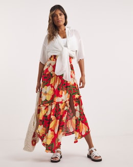 Hawaii Asymmetric Beach Skirt