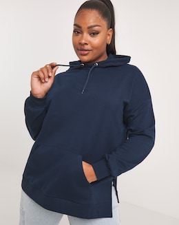 Navy Longline Hooded Tunic
