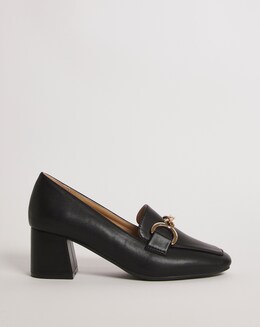 Flexible Block Heel Loafer with Trim E Fit