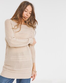 Oatmeal Cable Tunic