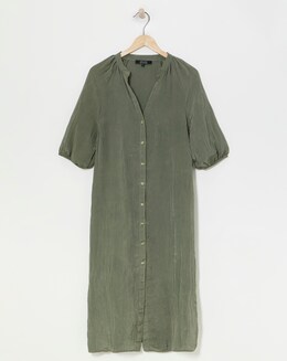 Crinkle Fabric Kaftan Dress