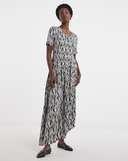 Soft Touch Jersey Tiered Asymmetrical Swing Dress