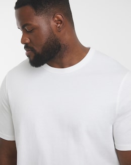 Heavyweight Crew Neck T-Shirt Long Length-White