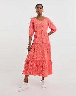 Sweet Heart Midi Smock Dress