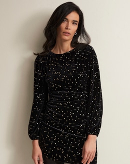 Phase Eight Adele Velvet Mini Dress