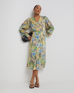 Hope &amp; Ivy Katie Floral Midi Dress